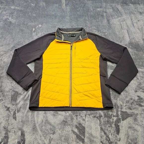 Smartwool smartloft Jacket Mens XL yellow black insulated thumb holes outdoor